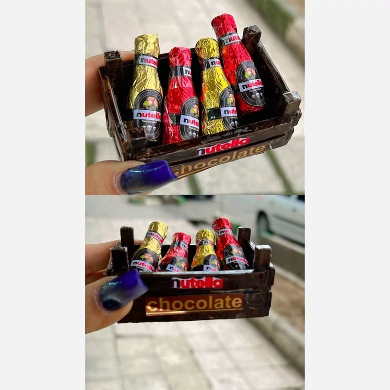 باکس هدیه شکلاتی طرح نوتلا به همراه جعبه